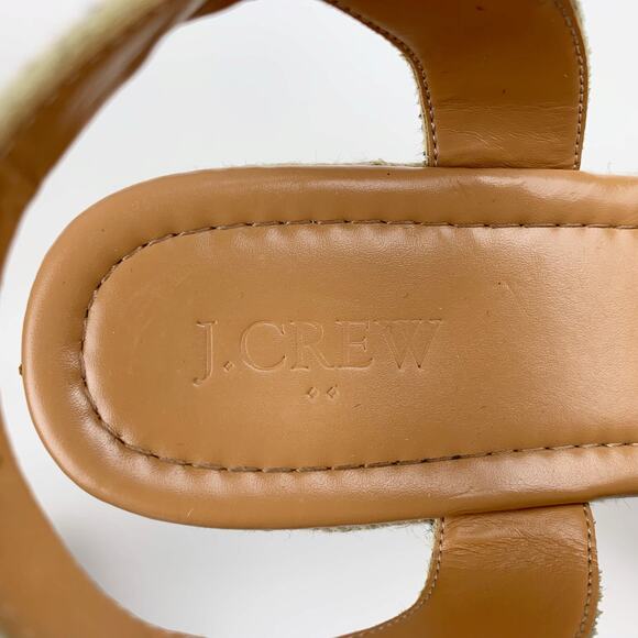 J Crew Platform Espadrille Sandals Leopard Print Calf Hair Women's 8.5 - Picture 5 of 15